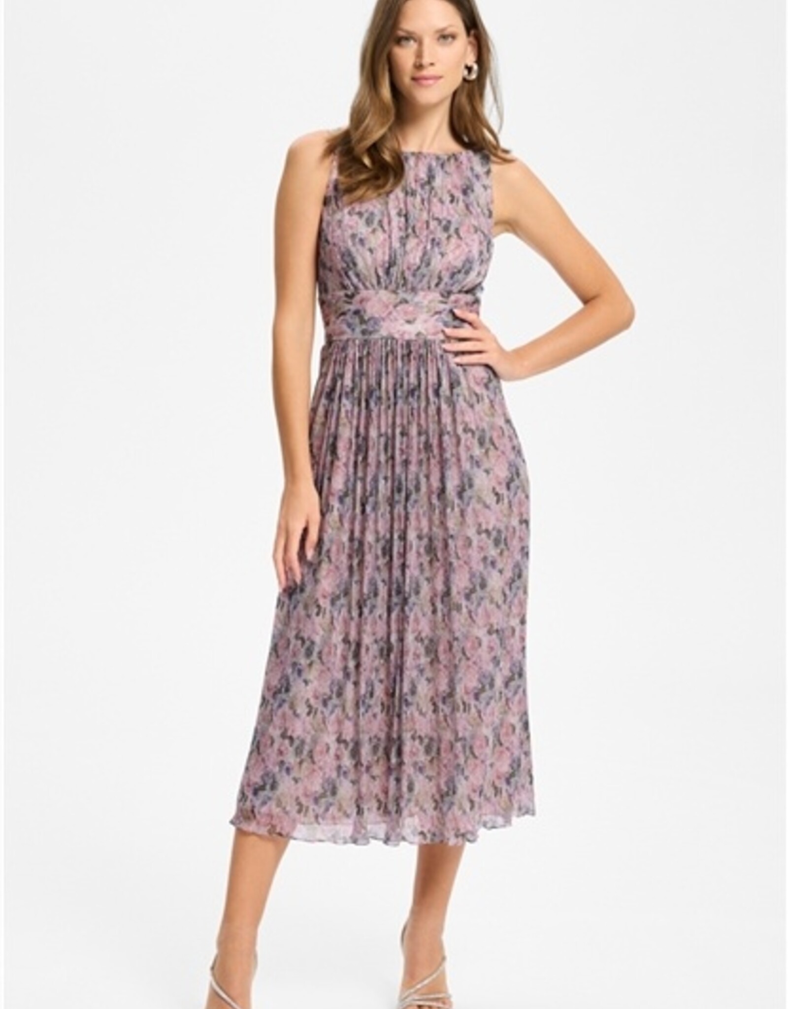 Swing Jurk Pleated Jersey Blush Rose