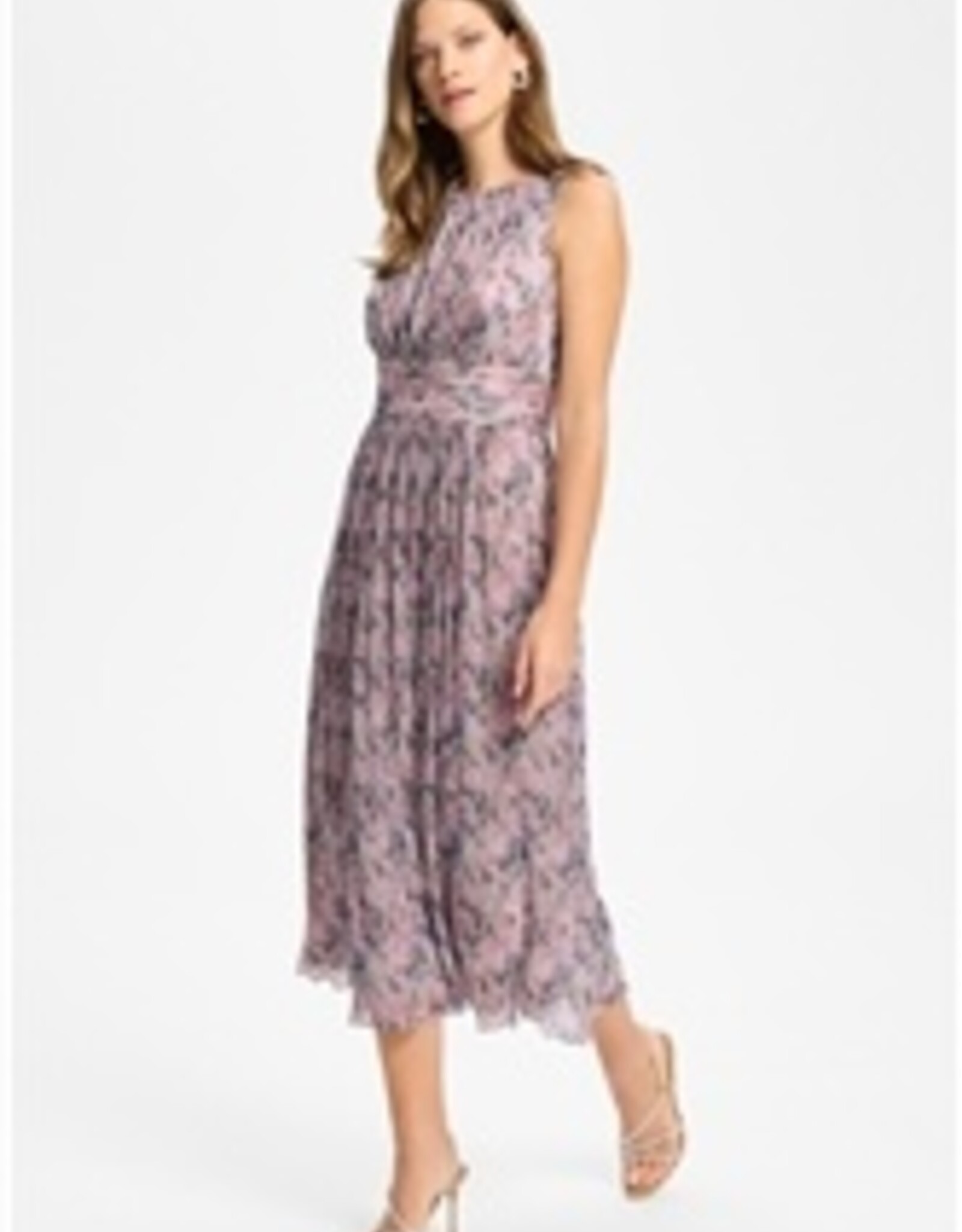 Swing Jurk Pleated Jersey Blush Rose