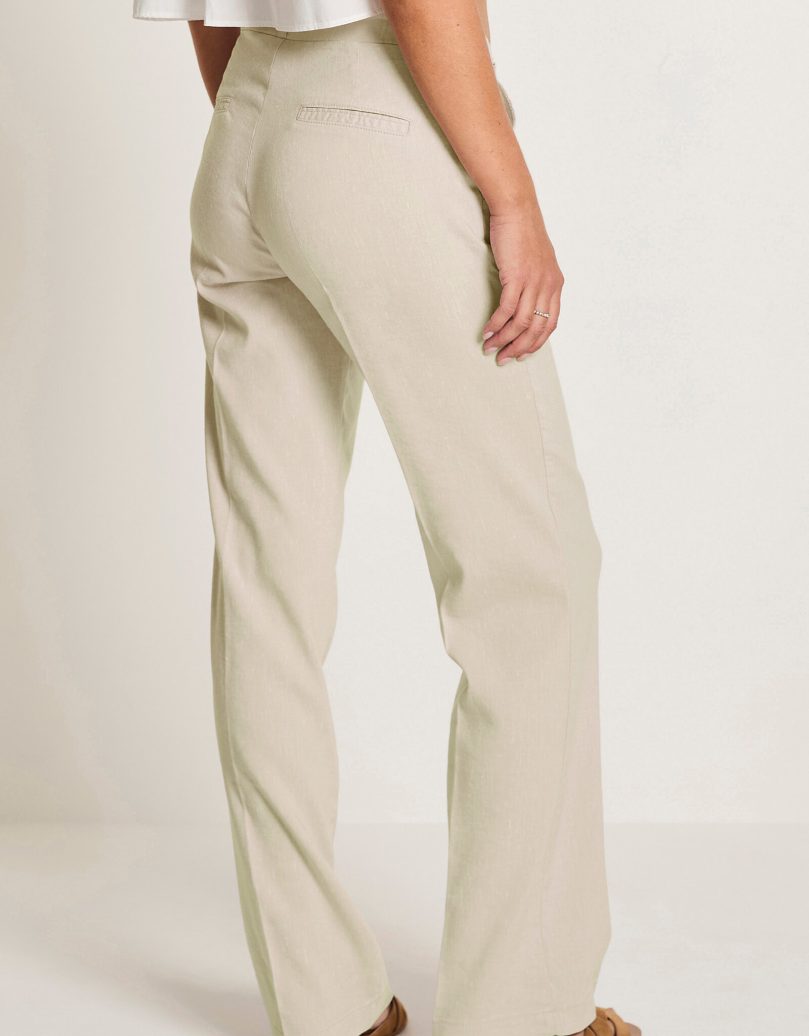 Para MI Pantalon Hannah Flowly Linnen Light Olive