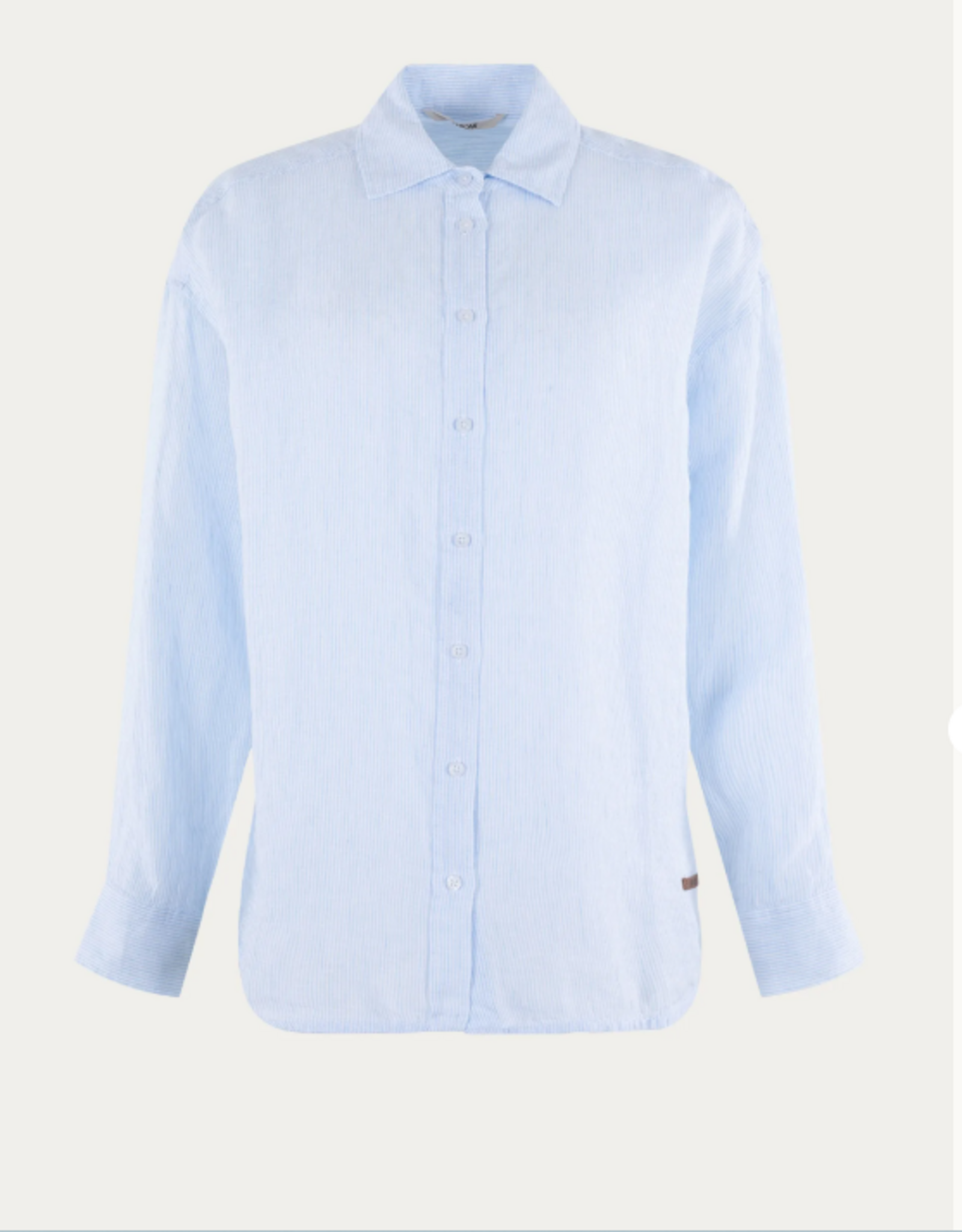 Moscow Blouse Button Stripe Light Bleu