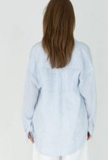 Moscow Blouse Button Stripe Light Bleu
