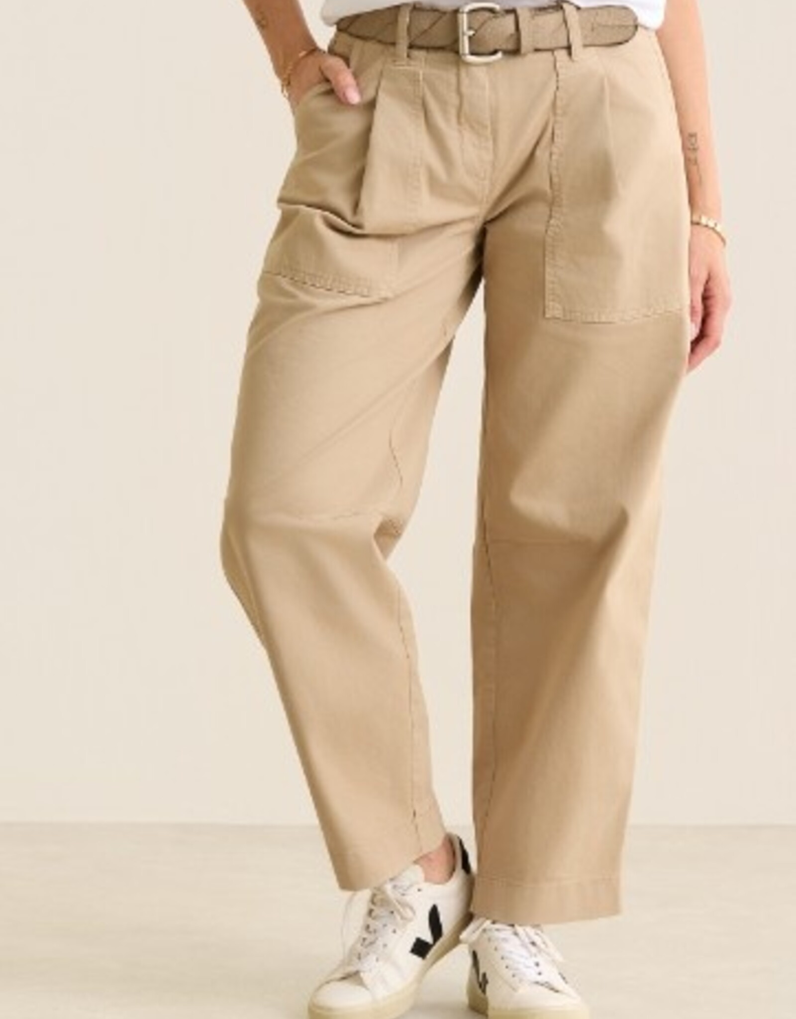 Cambio Pantalon October Studio87 Wijd Barrel  Sand Kleur