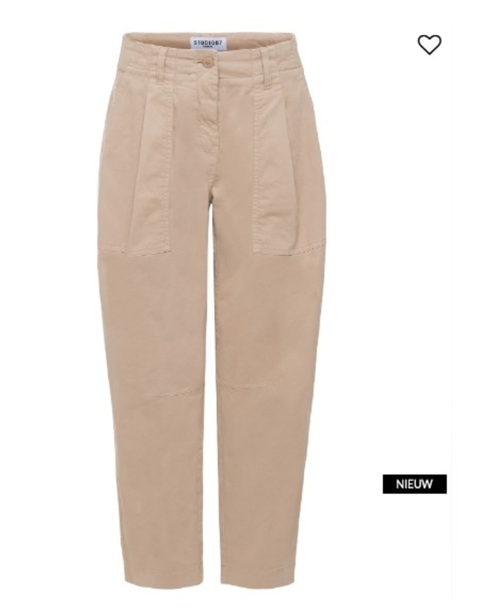 Cambio Pantalon October Studio87 Wijd Barrel  Sand Kleur