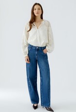 Oui Blouse Eggnog/ Off White Bloem