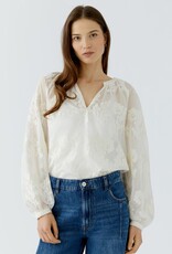 Oui Blouse Eggnog/ Off White Bloem
