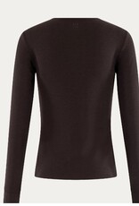 Moscow Shirt Lucia Dubbel Front Chocolat