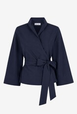 LaSalle Side Warp Blouse Navy