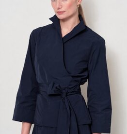LaSalle Side Warp Blouse Navy