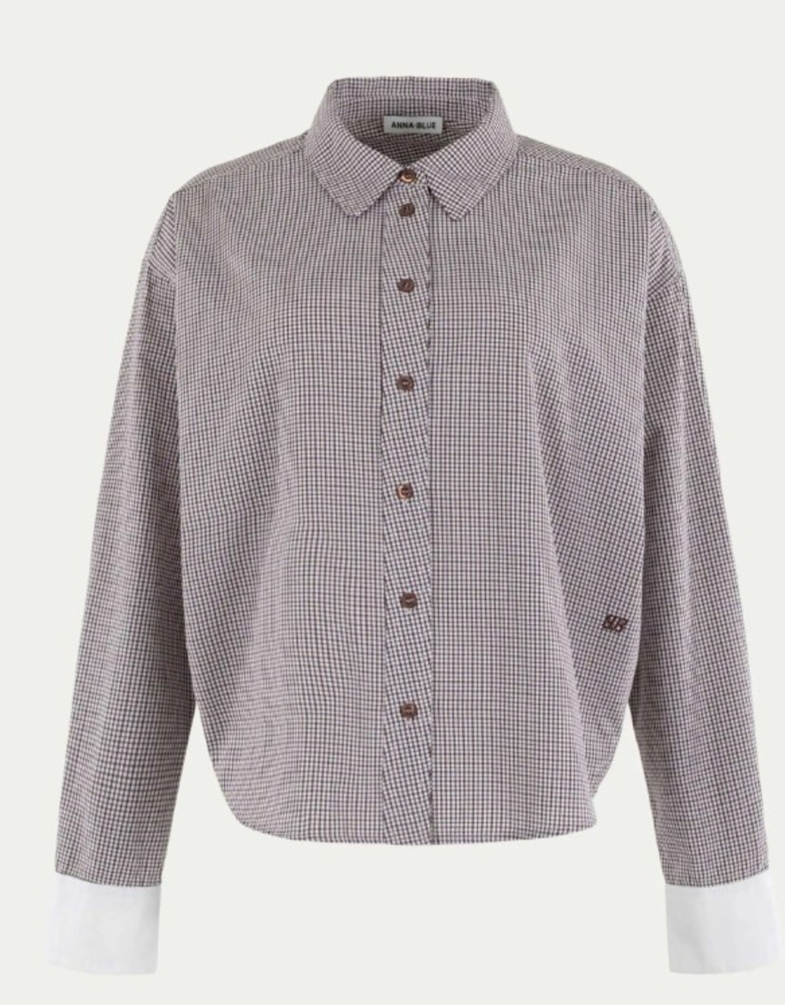 Anna Blue Blouse Sam Bruine Check