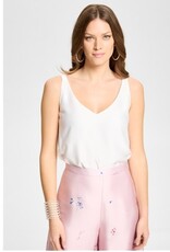 Swing Top Satijn Chiffon Wit