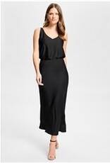 Swing Glanzende Top Satijn Chiffon Black