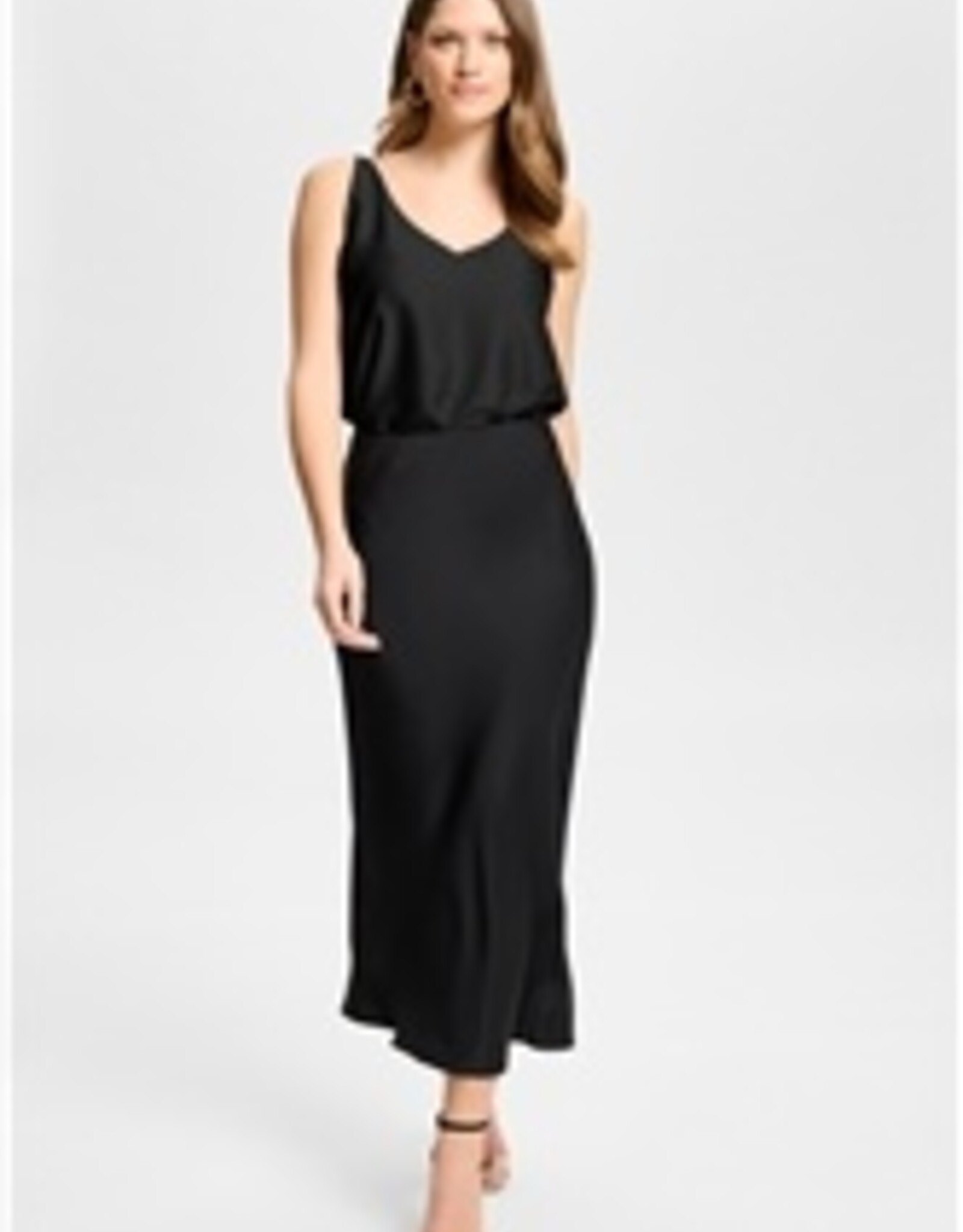 Swing Glanzende Top Satijn Chiffon Black