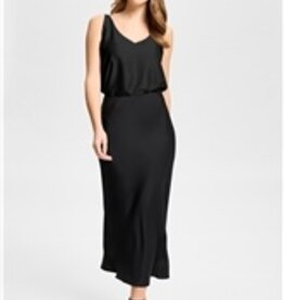 Swing Glanzende Top Satijn Chiffon Black