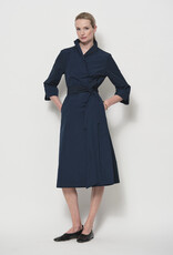 LaSalle Side Warp Dress Navy Taft