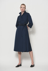LaSalle Side Warp Dress Navy Taft