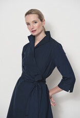 LaSalle Side Warp Dress Navy Taft