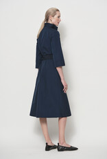 LaSalle Side Warp Dress Navy Taft