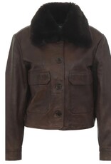 JcSophie Pure Jacket Leather Antique Brown
