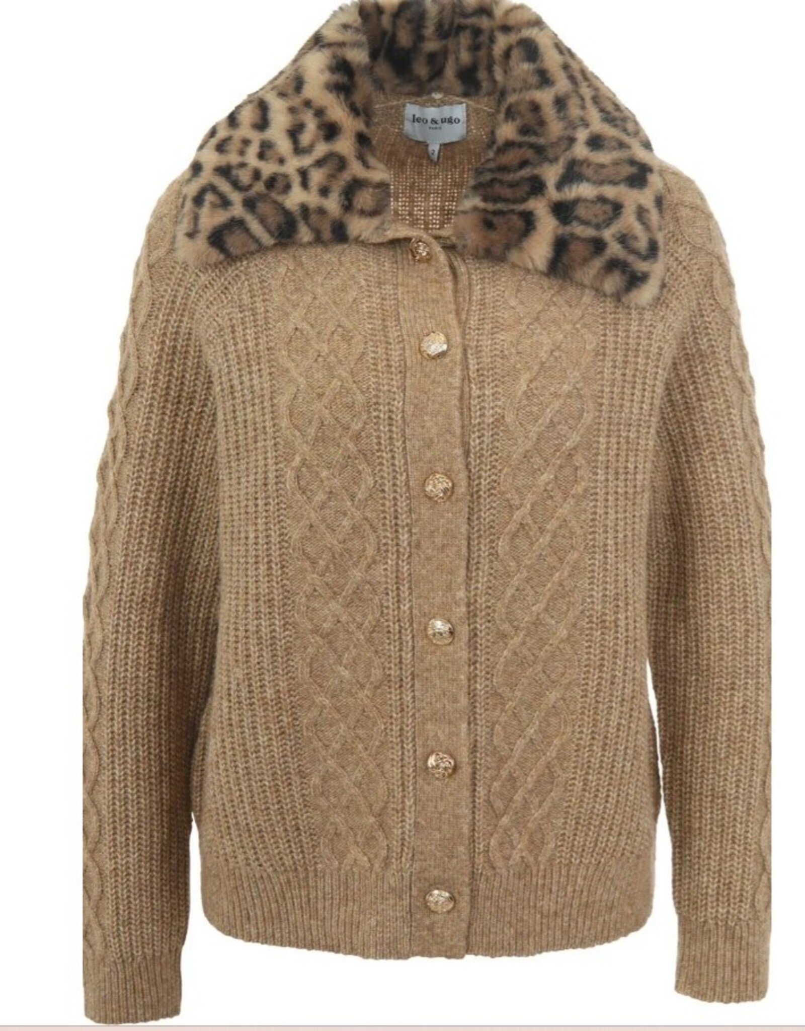 Leo&Ugo Vest Afneembare Bond Kraag Camel