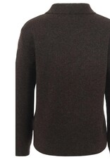 Leo&Ugo Pullover Polo Pailletten Brown