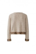 Oui Pullover Light Beige Met Met Pailletten