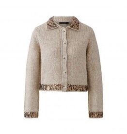 Oui Vest Light Beige Met Met Pailletten