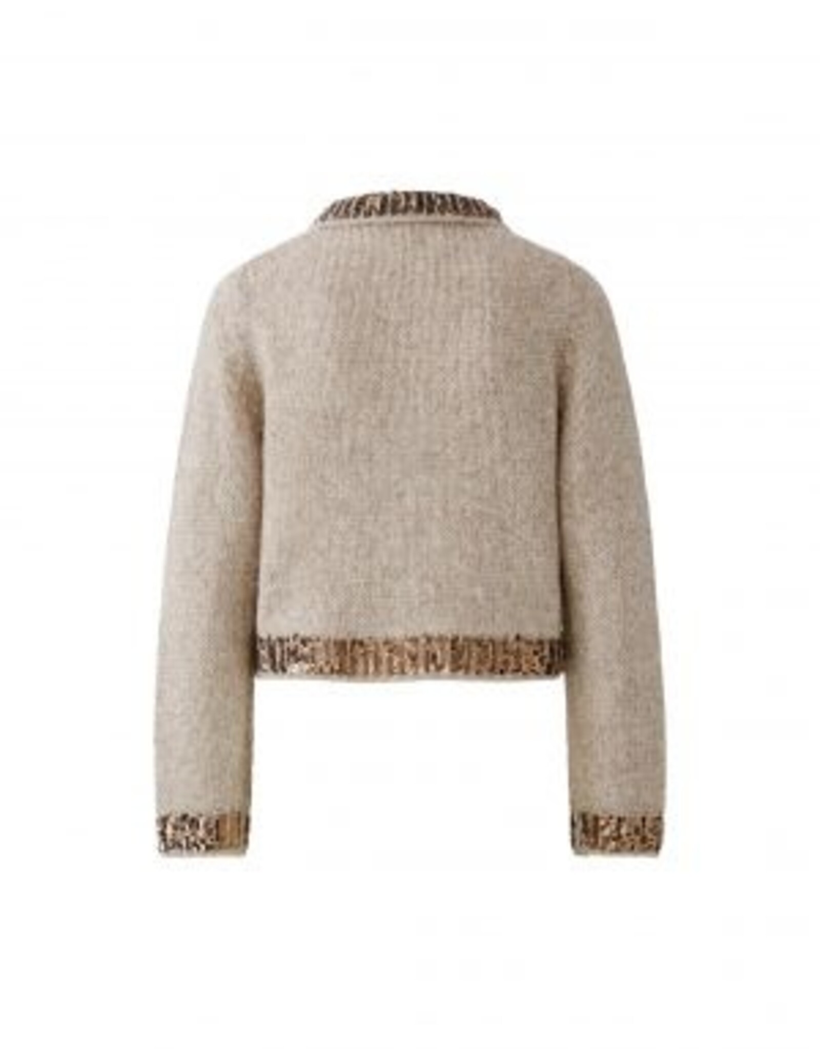 Oui Vest Light Beige Met Met Pailletten