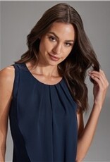 Swing Cocktail Jurk Navy Chiffon