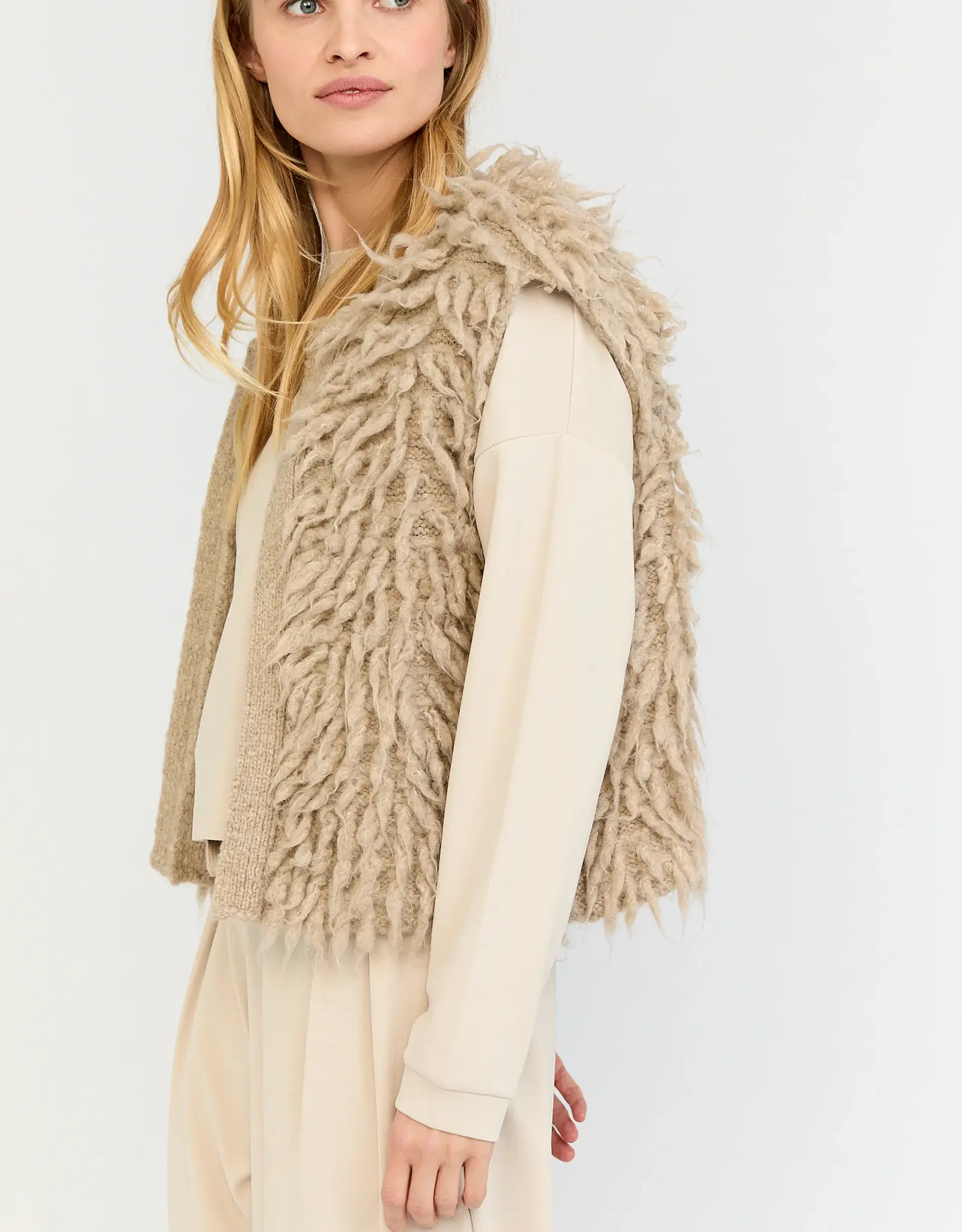 Moscow Gilet Joep Chalk Solid
