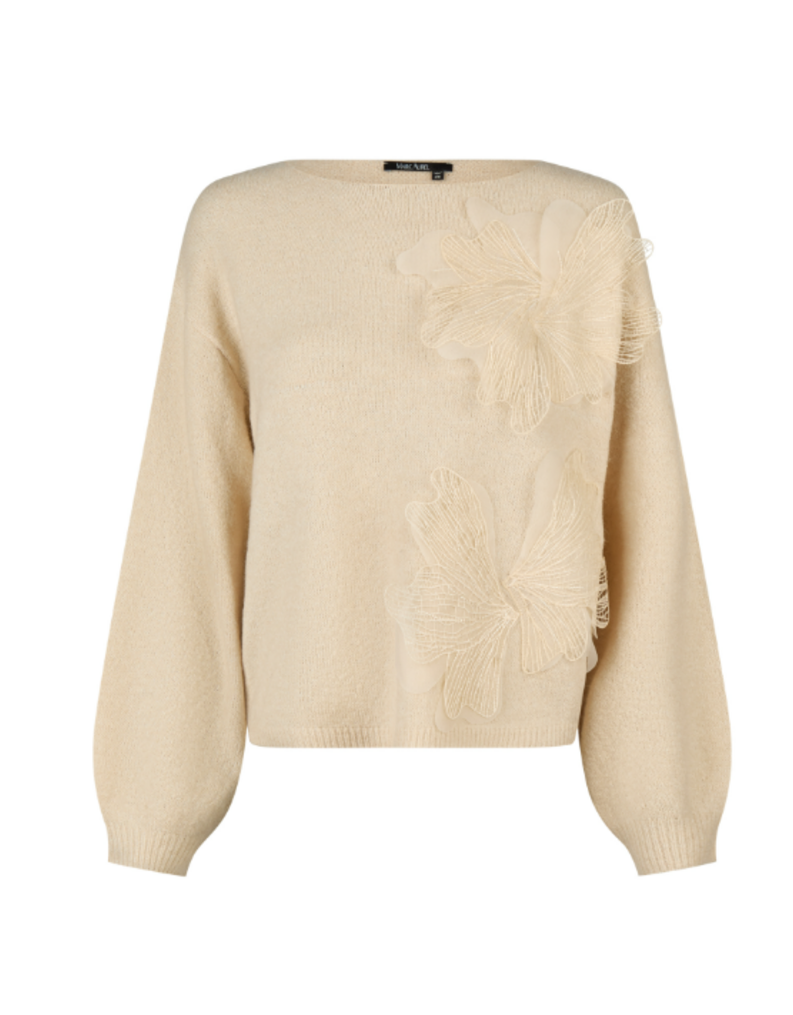 Marc Aurel Pullover  Bloem Aplicatie Beige