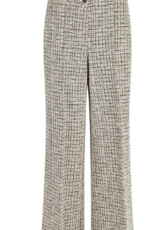 Marc Aurel Pantalon Wide Leg  Cream Zwart Melange