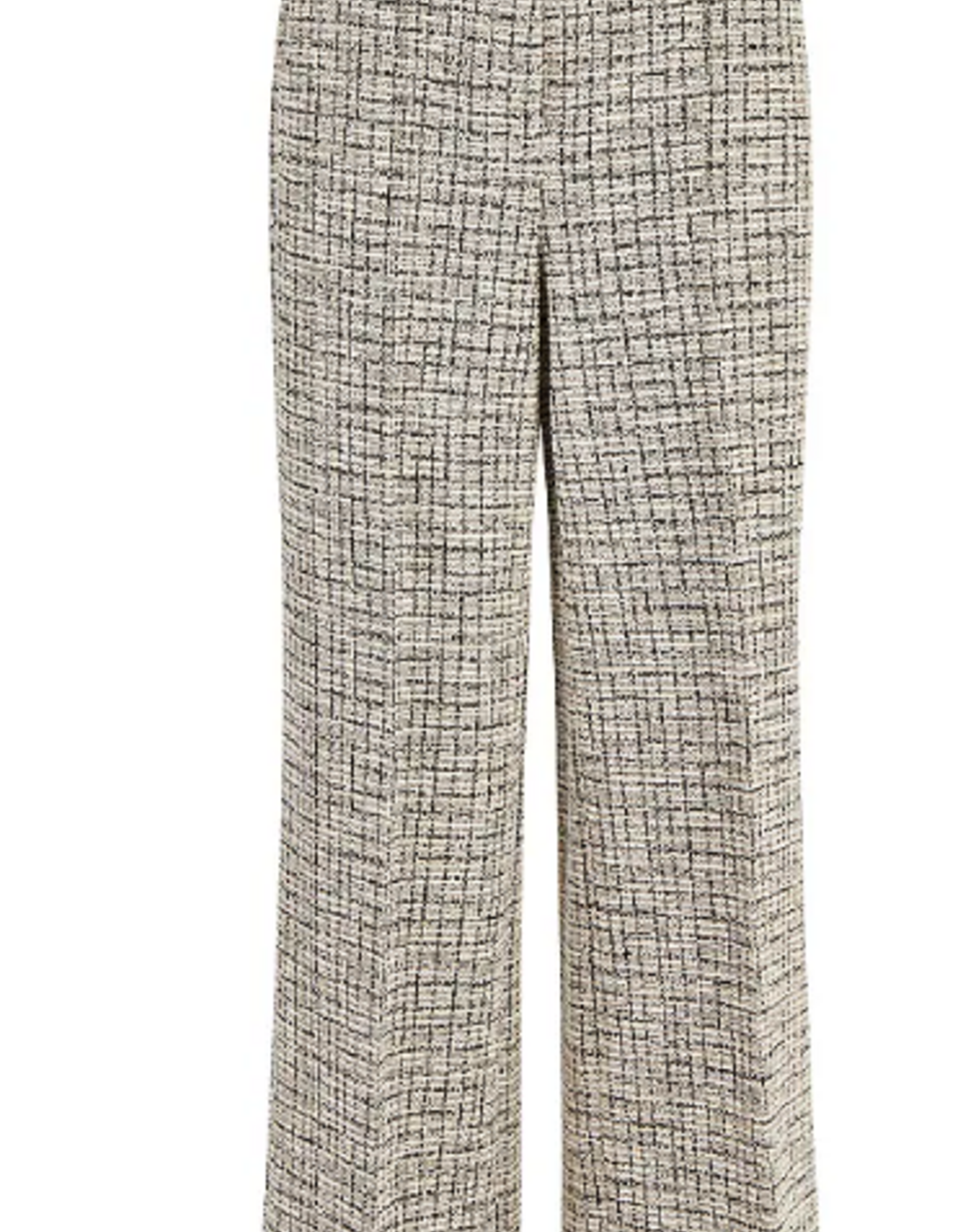 Marc Aurel Pantalon Wide Leg  Cream Zwart Melange