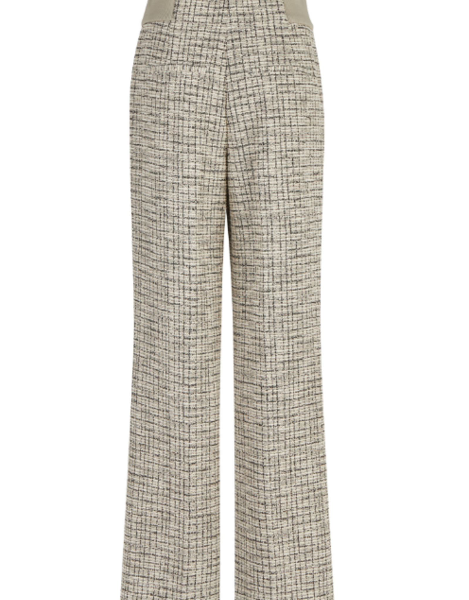 Marc Aurel Pantalon Wide Leg  Cream Zwart Melange