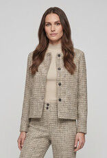 Marc Aurel Bomber Jasje  Beige Zwart Melêe Plooi Op De Rug