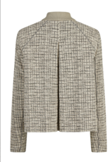 Marc Aurel Bomber Jasje  Beige Zwart Melêe Plooi Op De Rug