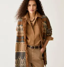 PENNYBLACK Armonioso Vest Franje Camel Grijs