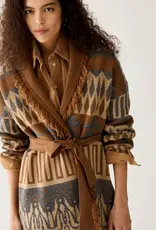 PENNYBLACK Armonioso Vest Franje Camel Grijs