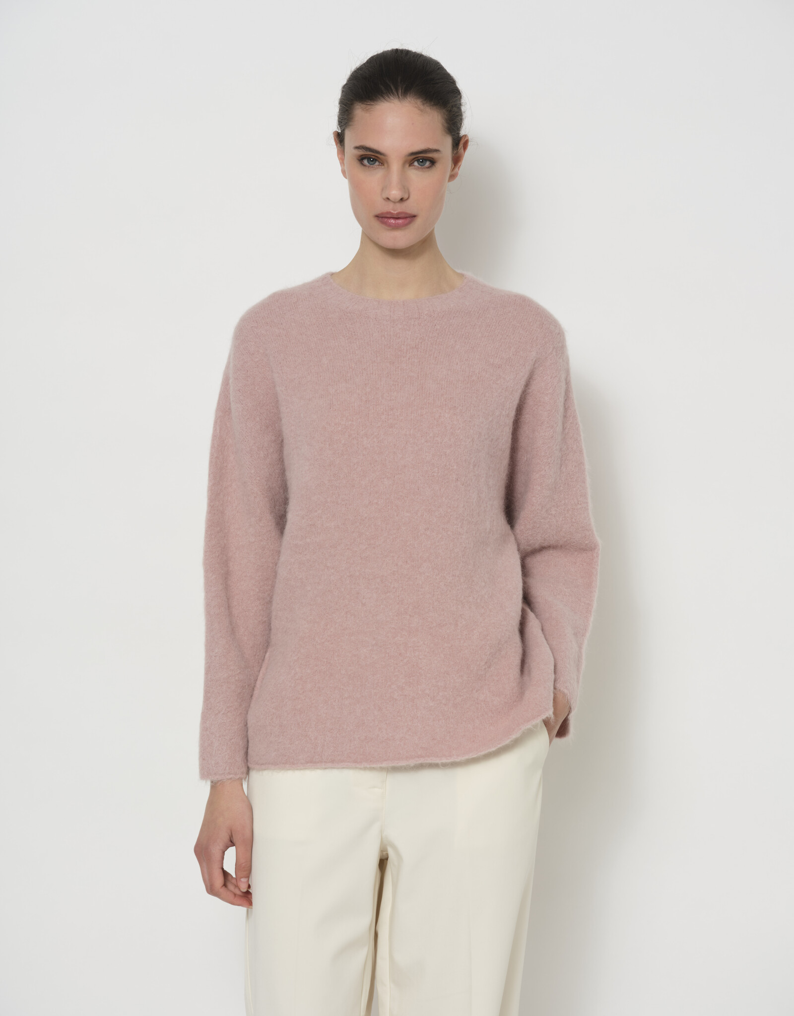 LaSalle Sweater Wide Sleeve Crew Neck Rosa