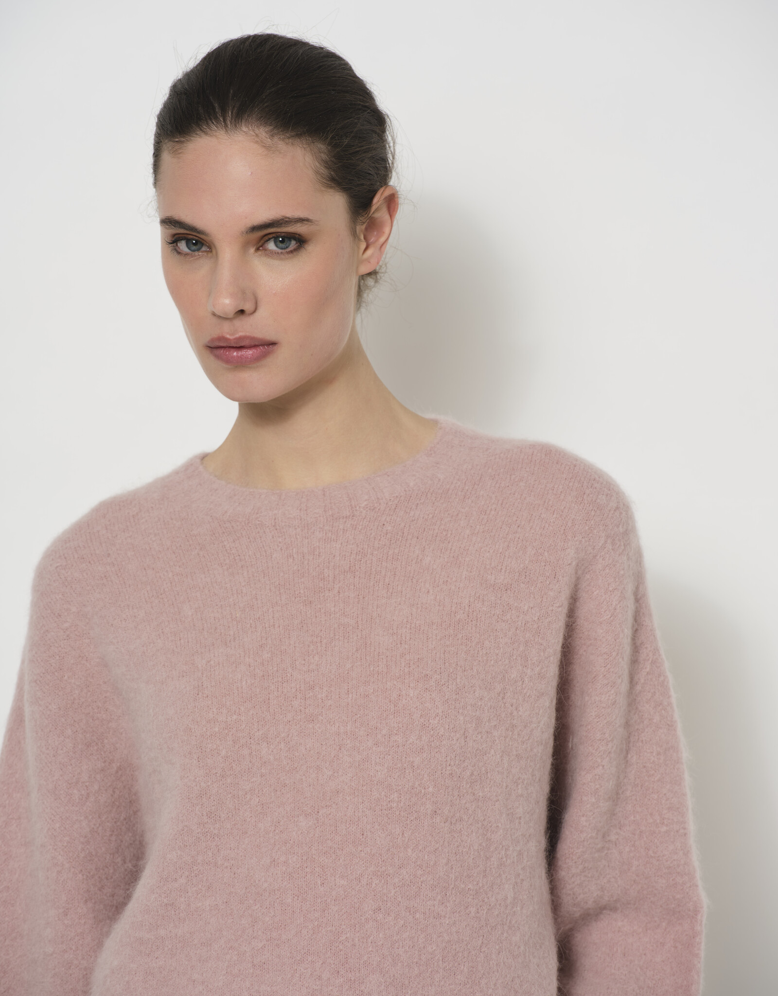 LaSalle Sweater Wide Sleeve Crew Neck Rosa