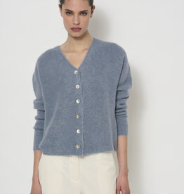 LaSalle V-Neck Vest Iron Blue