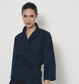 LaSalle Side Warp Blouse Navy