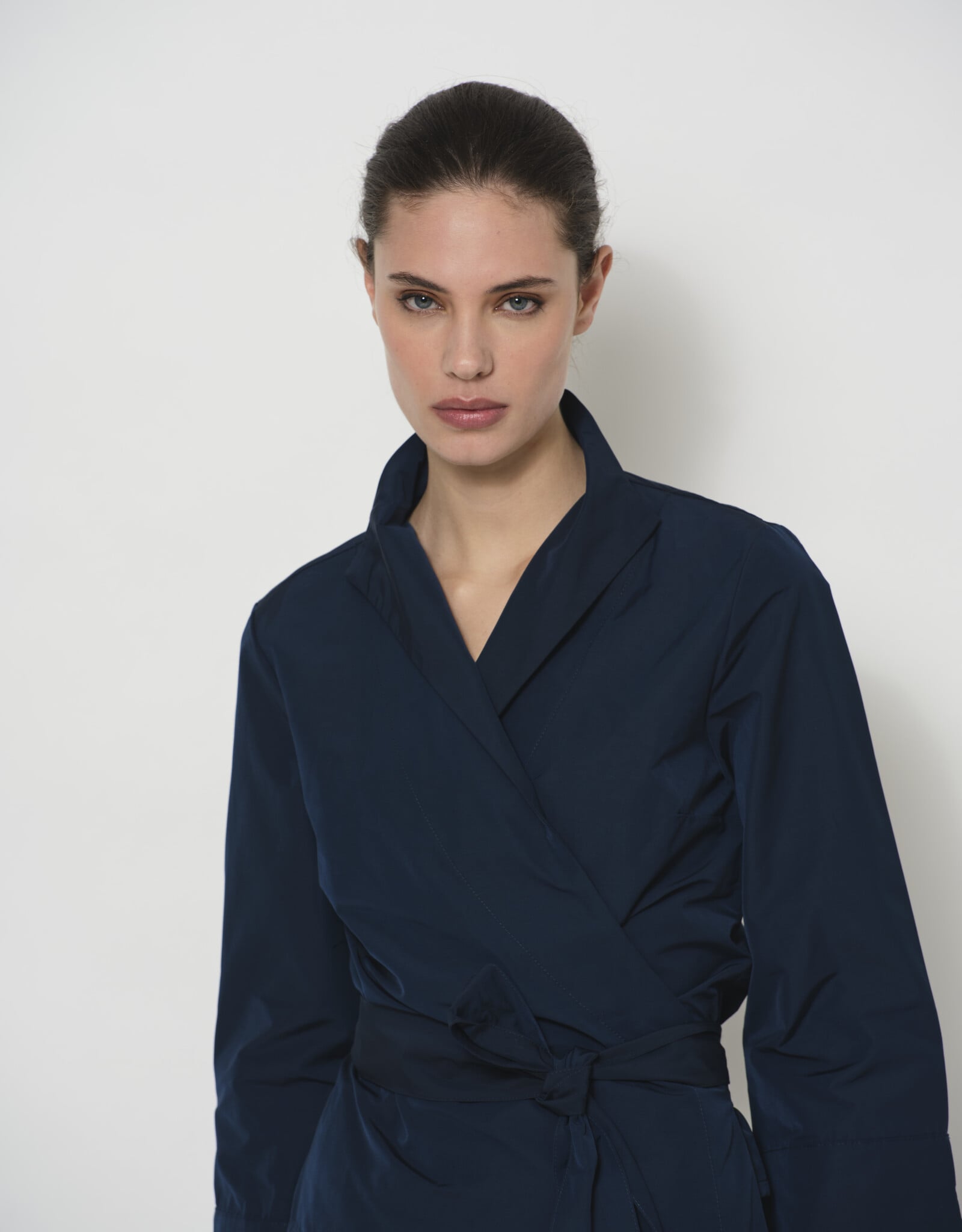 LaSalle Side Warp Blouse Navy