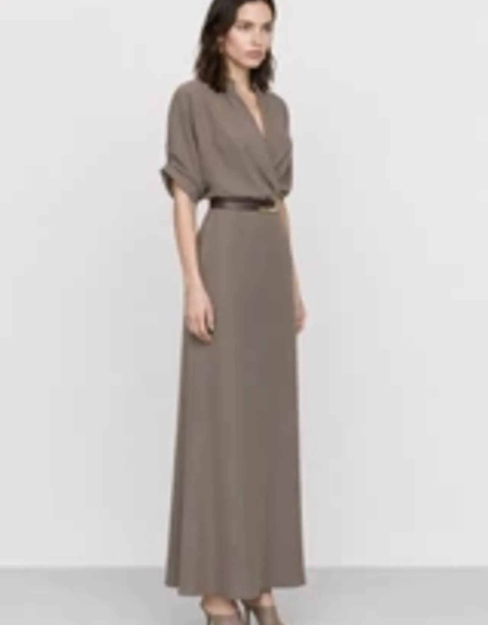 Kocca Jurk Kiriaca Taupe 3/4 Mouw
