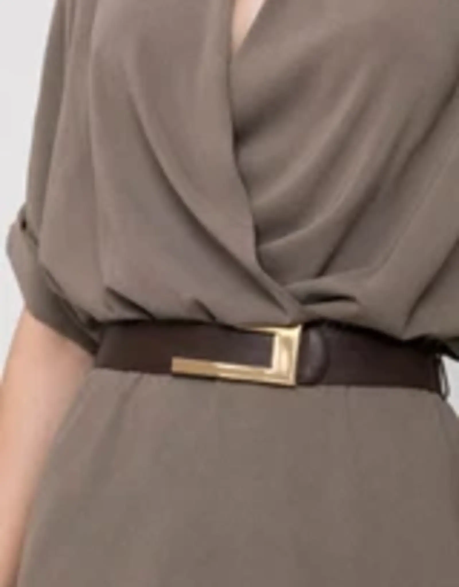 Kocca Jurk Kiriaca Taupe 3/4 Mouw