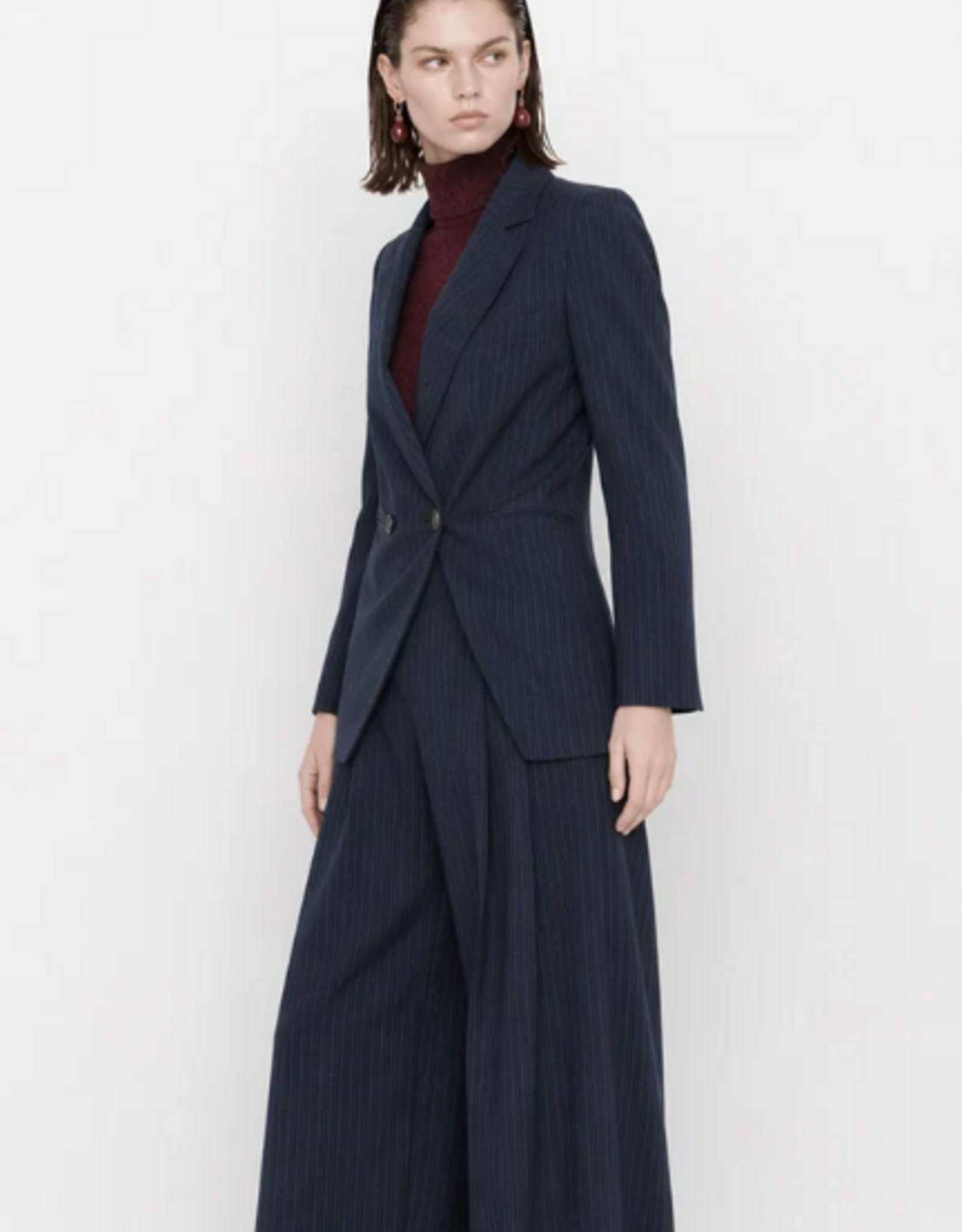 Kocca Pantalon Evodio D- Blauw Krijt Streep