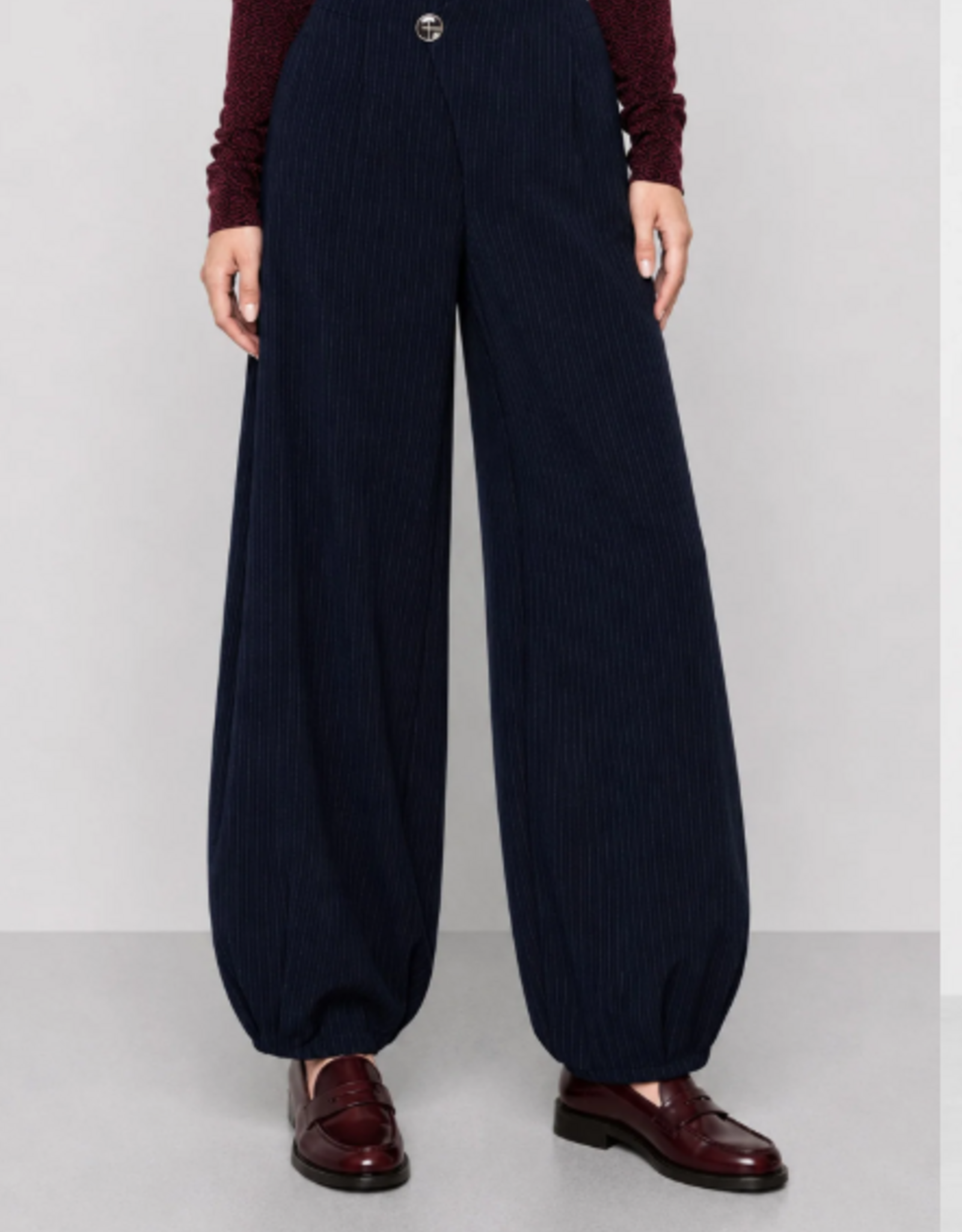 Kocca Pantalon Evodio D- Blauw Krijt Streep