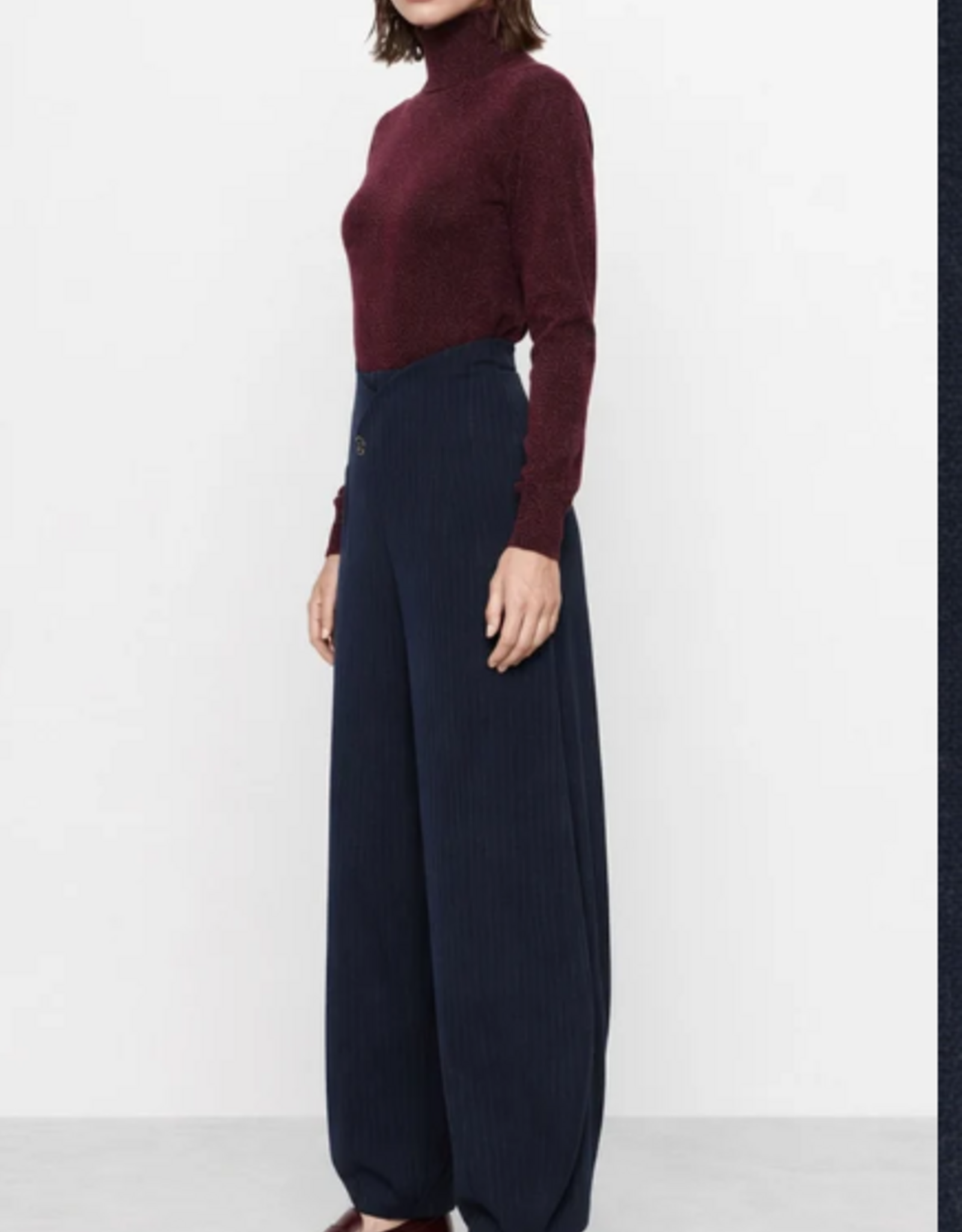 Kocca Pantalon Evodio D- Blauw Krijt Streep