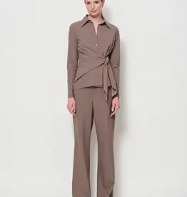 LaSalle Side Wrap Shirt Cashew