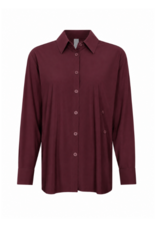 JapanTKY Rikuna Blouse MerlotMet Plooi Front