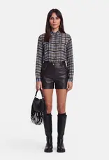 Princess goes Hollywood Blouse Olive Check Collar
